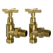Brass Cross Head Traditional Angled Radiator Valves