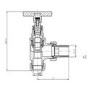 Brass Cross Head Traditional Angled Radiator Valves