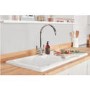 1.5 Bowl Inset White Ceramic Kitchen Sink with Reversible Drainer - Rangemaster Rustic