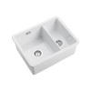 1.5 Bowl Undermount White Ceramic Kitchen Sink - Rangemaster Rustiqe