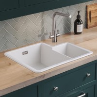 Box Opened Rangemaster Rustique White 1.3 Bowl Undermount Ceramic Kitchen Sink