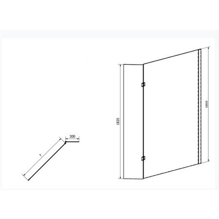 Walk In Shower Screen 800  - 8mm Glass