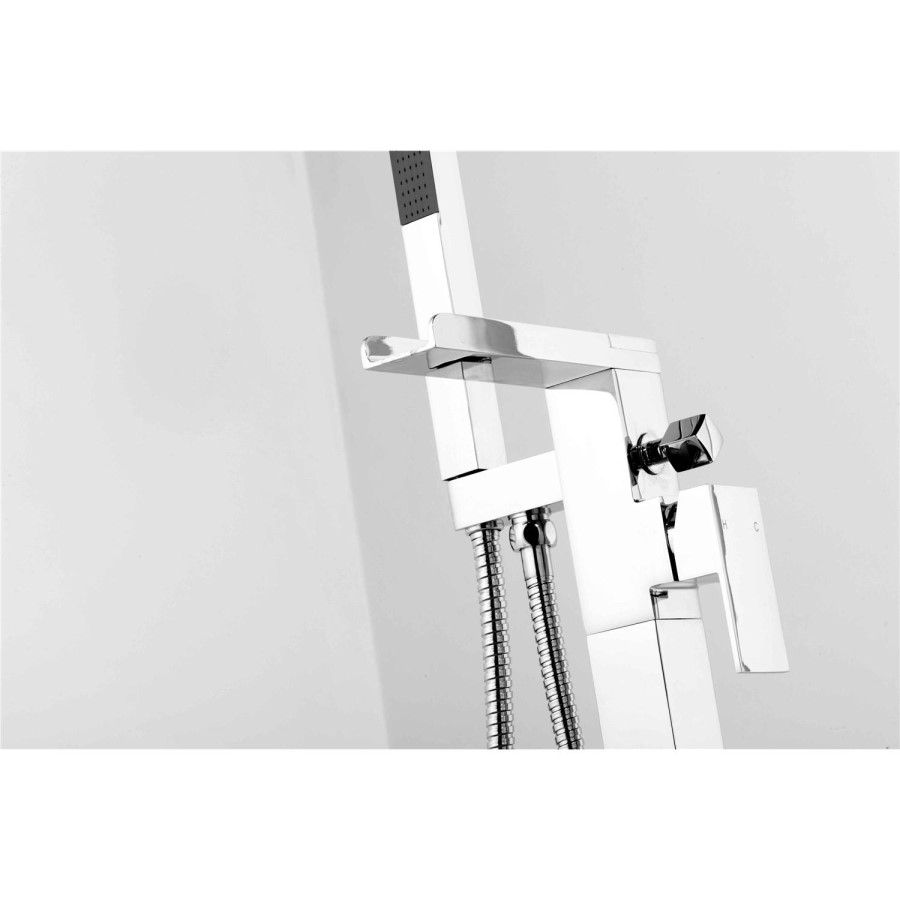 Chrome Freestanding Bath Shower Mixer Tap - Atlas