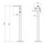 Chrome Freestanding Bath Shower Mixer Tap - Atlas