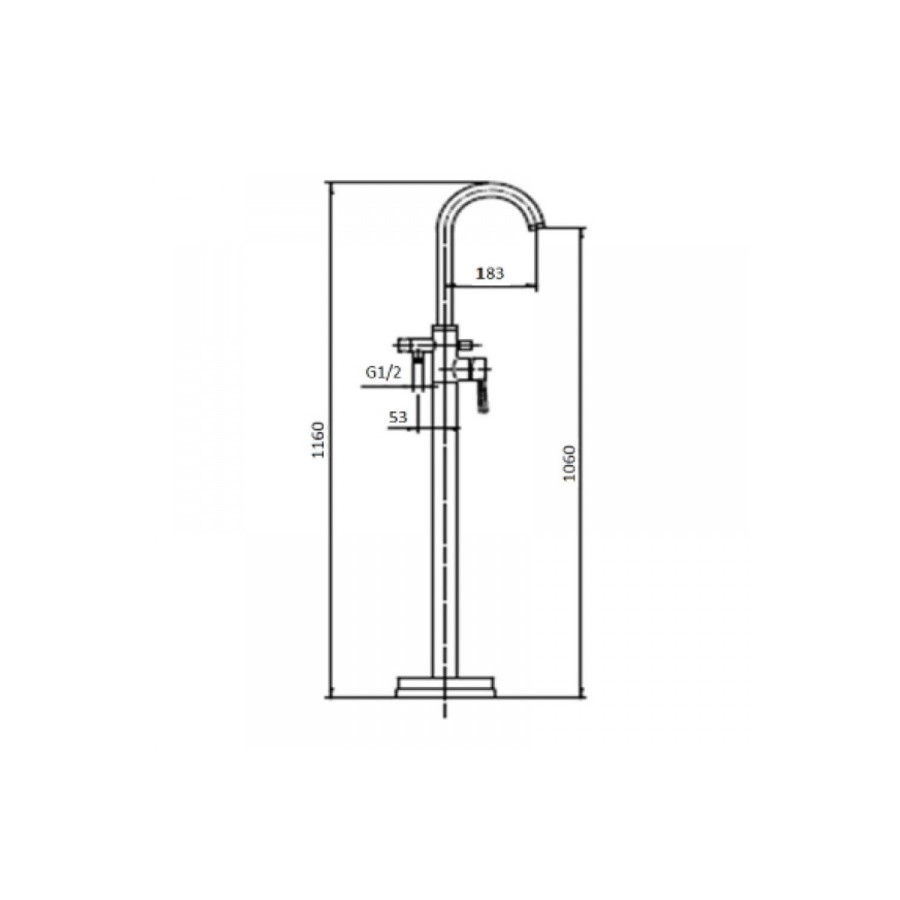 Fontana Round Freestanding Bath Tap