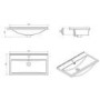 Moderno Polymarble Mid Edge Vanity Sink - 800mm Wide