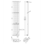 Vertical Panel Mirror Radiator - 1800 x 300mm
