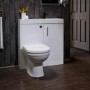 White Free Standing Bathroom Right Hand Vanity Unit & Basin - W800mm