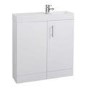 White Free Standing Bathroom Right Hand Vanity Unit & Basin - W800mm