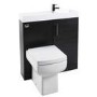 Black Free Standing Bathroom Right Hand Vanity Unit & Basin - W800mm