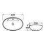 Oval Countertop Sink - 1 Tap Hole