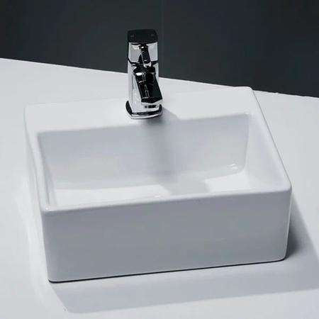 Small Cloakroom Countertop Sink - 0 Tap Holes