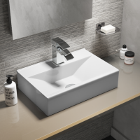 Rectangular Countertop Sink - 1 Tap Hole