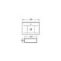 Rectangular Countertop Sink - 1 Tap Hole
