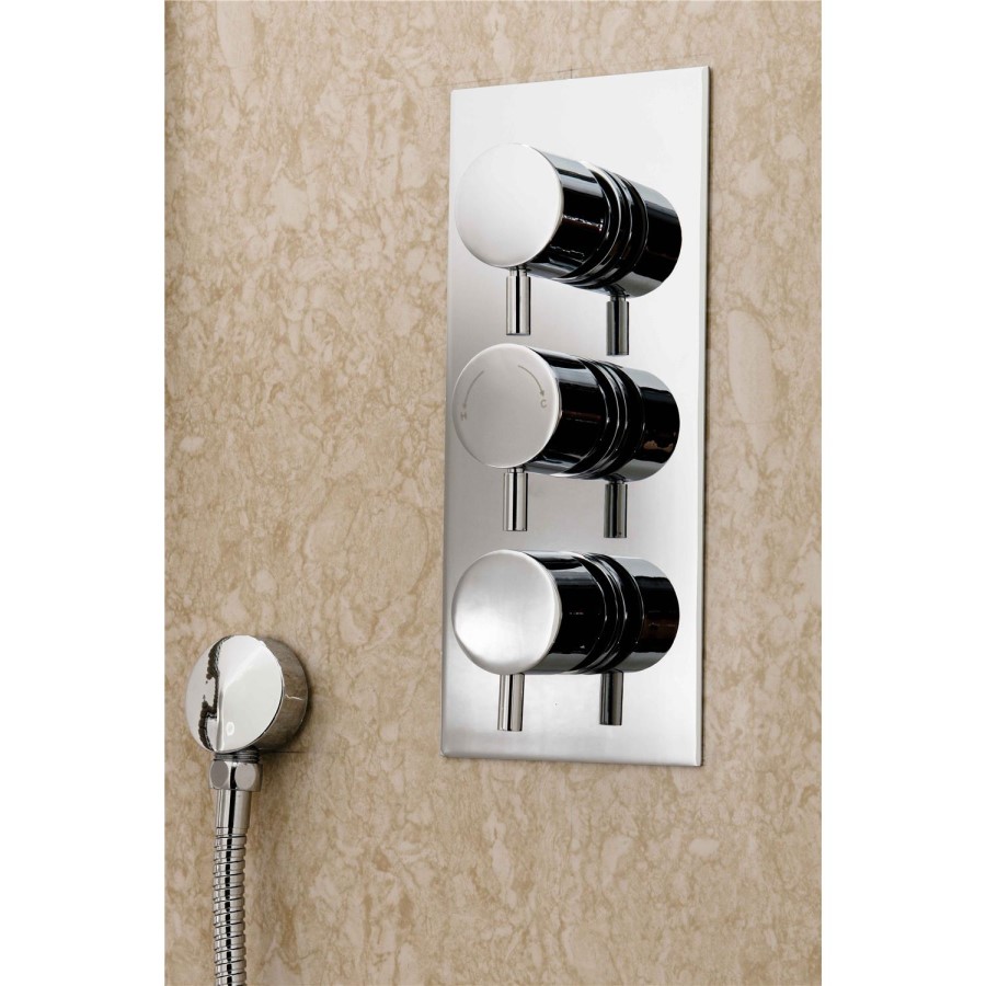 Triple Round Concealed Shower Valve