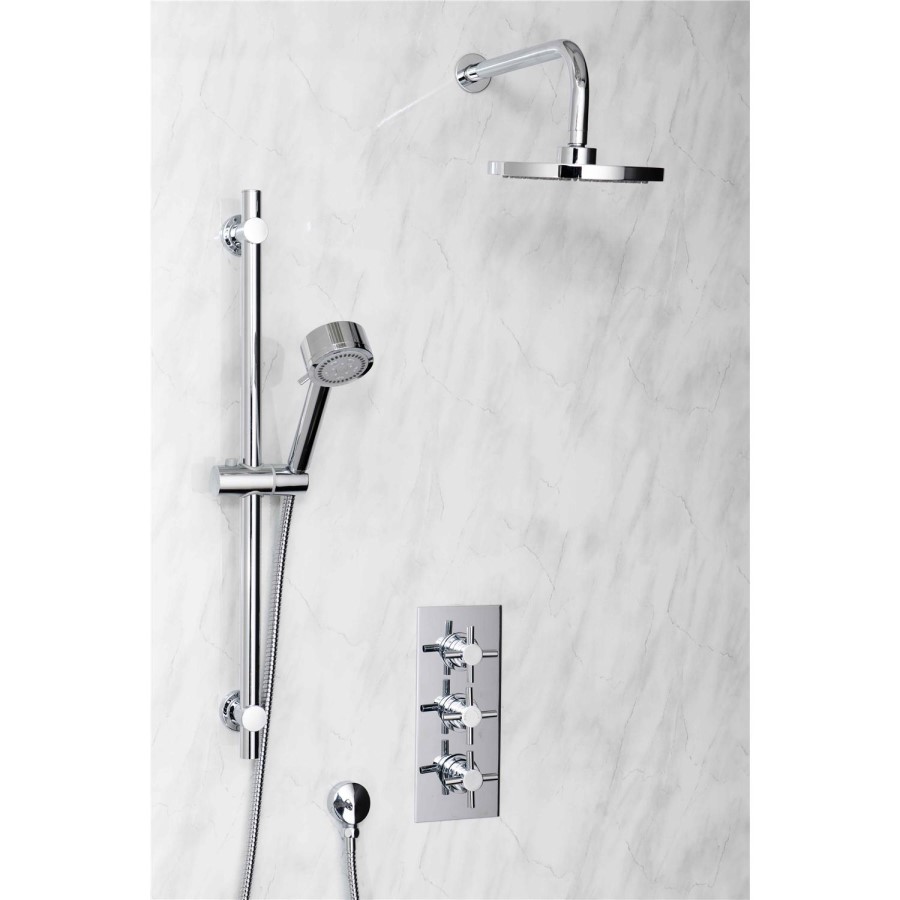 Triple Crosshead Concealed Shower Valve