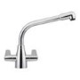 Franke Chrome Twin Lever Monobloc Kitchen Tap - Davos