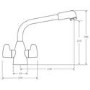 Franke Chrome Twin Lever Monobloc Kitchen Tap - Davos