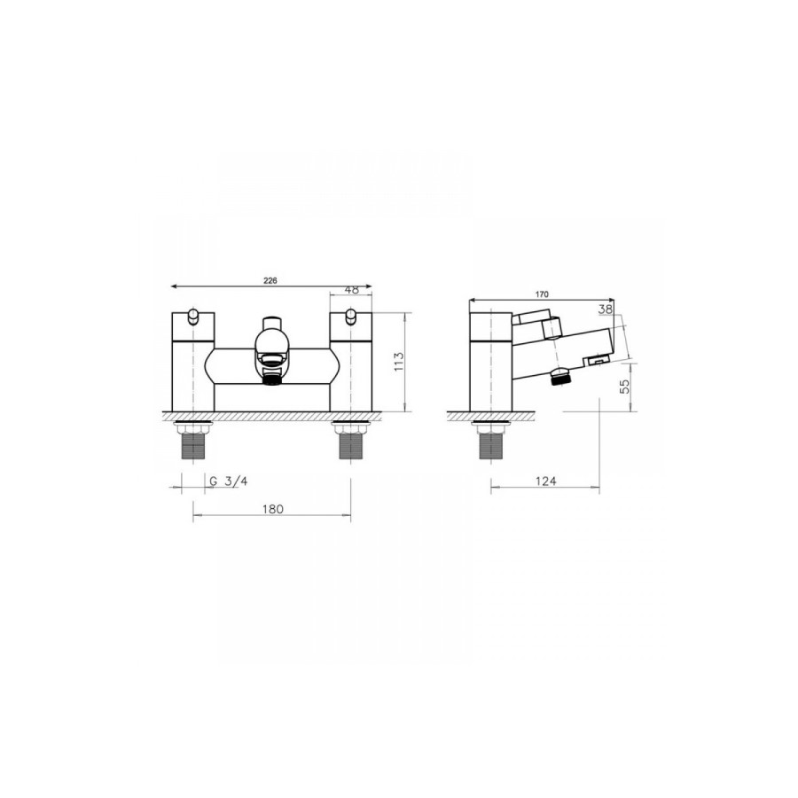 Fontana Bath Filler Mixer Taps