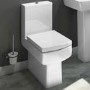 Square Close Coupled Toilet with Soft Close Seat - Delta
