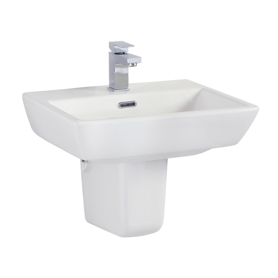 Delta White Basin and Semi Pedestal