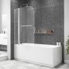 Taylor &amp; Moore Hinged Panel Curved Bath Screen - 1400 x 1000mm