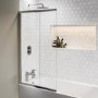 ONLY OPENED - Chrome Sliding Bath Screen - Denver