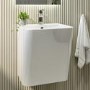 White Wall Hung Basin One Piece 380mm - Diaz