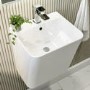 White Wall Hung Basin One Piece 380mm - Diaz