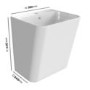 White Wall Hung Basin One Piece 380mm - Diaz