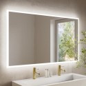 DIV1400 Rectangular Heated Bathroom Mirror with Lights Shaver Socket & Bluetooth Speaker 1400 x 800mm - Divine