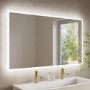Rectangular Heated Bathroom Mirror with Lights Shaver Socket & Bluetooth Speaker 1400 x 800mm - Divine