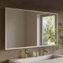 Rectangular Heated Bathroom Mirror with Lights Shaver Socket & Bluetooth Speaker 1400 x 800mm - Divine