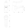 Nymas Close Coupled Doc M Pack Disibility Bathroom Suite with Dark Blue Fixings