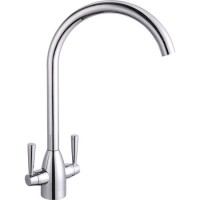 Reginox Chrome Dual Lever Kitchen Mixer Tap - Drave CH