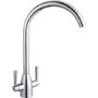 Reginox Chrome Dual Lever Kitchen Mixer Tap - Drave CH