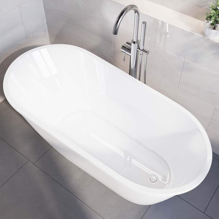 Freestanding Single Ended Slipper Bath 1540 x 740mm - Duna