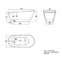 Freestanding Single Ended Slipper Bath 1540 x 740mm - Duna