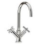 Chrome Double Lever Kitchen Mixer Tap Monobloc