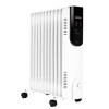 electriQ 2.5kw Smart WiFi Alexa Oil Filled Radiator 11 Fin  24 hour and Weekly Timer with Thermostat and Remote - White