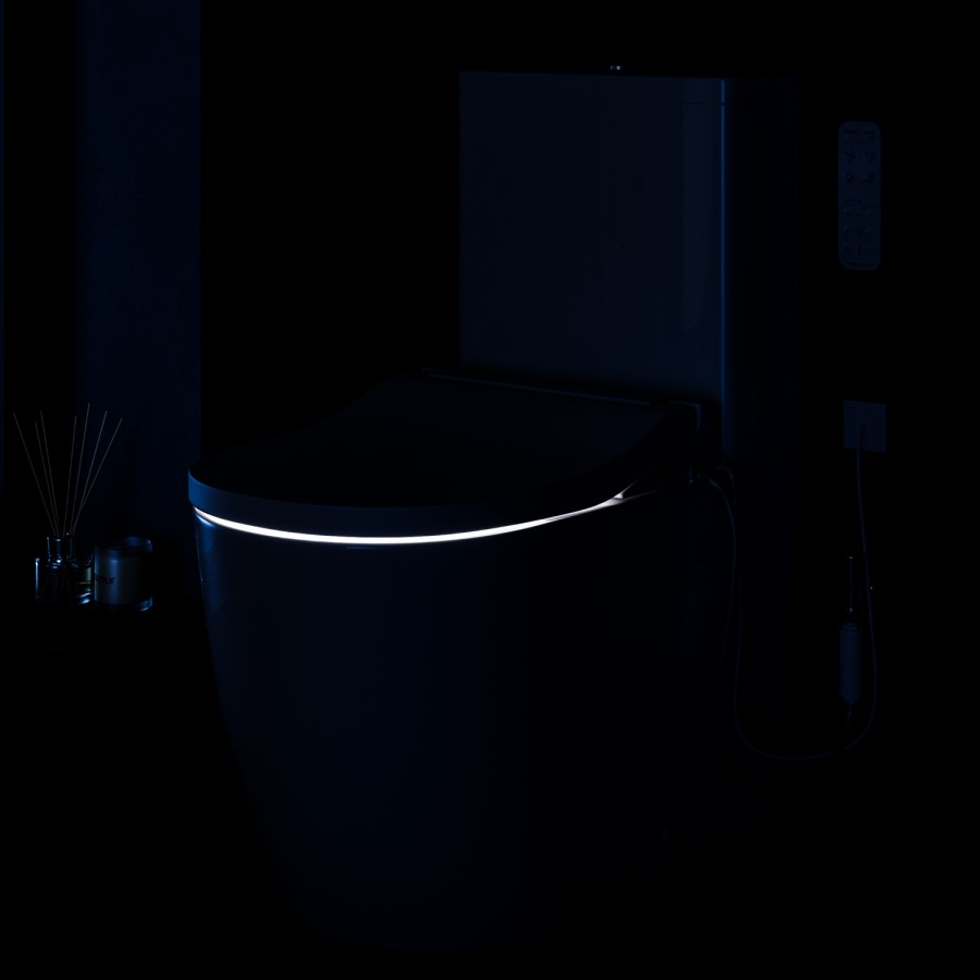 Smart Bidet Heated Japanese Toilet Seat with Warm Air Drying and Remote Control - Purificare 