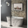 Marble Effect Freestanding Double Ended Bath 1695 x 795mm - Elementa