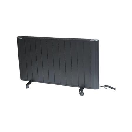 electriQ 2000W Anthracite Smart Aluminium Electric Designer Radiator - Sleek Wall Mounted & Energy Efficient Panel Heater