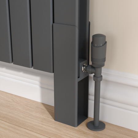 Modus Radiator Cast Feet Eco Eleganza Anthracite Designer Radiator Feet -Suitable for Double ...