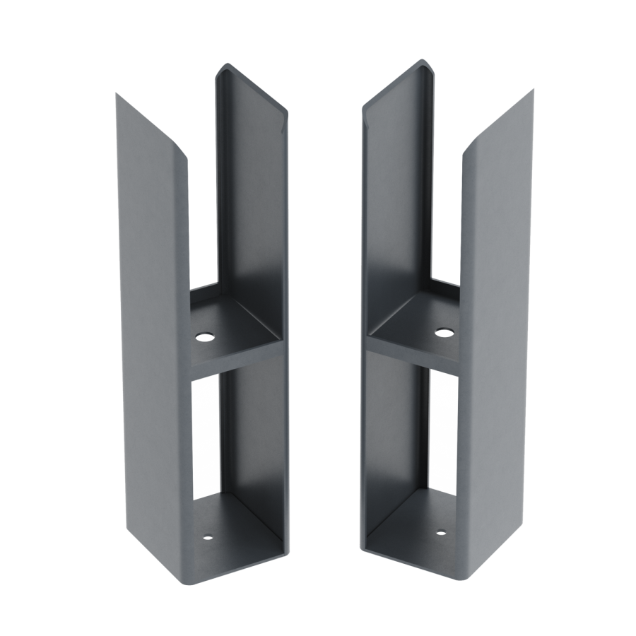 Eco Eleganza Anthracite Designer Radiator Feet -Suitable for Double Panel Aluminium Radiator