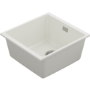 1 Bowl White Inset Granite Composite Kitchen Sink with Waste Kit - Enza Eden