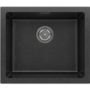 1 Bowl Black Inset Granite Composite Kitchen Sink with Waste Kit - Enza Eden