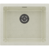 1 Bowl Stone Inset Granite Composite Kitchen Sink with Waste Kit - Enza Eden