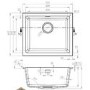 1 Bowl Stone Inset Granite Composite Kitchen Sink with Waste Kit - Enza Eden