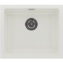 1 Bowl White Inset Granite Composite Kitchen Sink with Waste Kit - Enza Eden